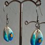 Cowrie Ocean Theme with Sea Turtles Earrings Image 2