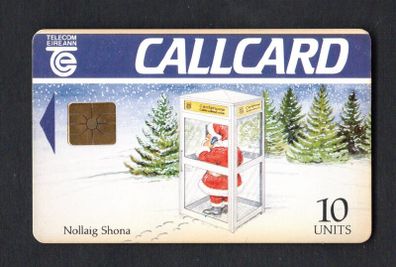 1992 Ireland 10 unit Happy Christmas (Nollaig Shona) (Gemplus GEM1) Call Card Used. Telecom Eireann card number 1039.