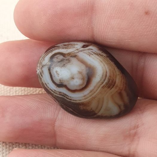 Vintage Natural Suliemani Eyes Agate Bead Amulet