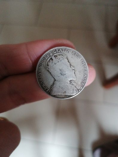 1910 Canada Silver 50 Cents Coin
