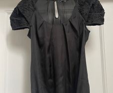 River island black satin top size 10