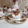 21 piece Coffee Set With Medium Coffee Pot Royal Albert Old Country Roses  For 6 Person Setting, Bone China Image 2