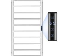 10 Bars Towel Warmer Rack, Wall Mounted Heated Towel Rack for Bathroom, IPX5 Waterpoof Towel Heater Rack with Timer & LED Display Screen