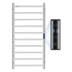 10 Bars Towel Warmer Rack, Wall Mounted Heated Towel Rack for Bathroom, IPX5 Waterpoof Towel Heater Rack with Timer & LED Display Screen