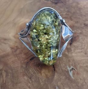 Beautiful Green Amber Bracelet