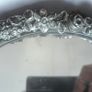 Antique Art Nouveau Silver Plated Brass Vanity Mirror Circa 1900 Image 2