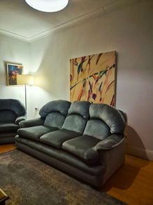 Teal Sofa + Armchair Set