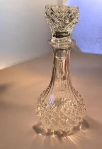 Vintage French Cristal d'Arques Longchamp Decanter and 6 Glasses Set