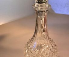 Vintage French Cristal d'Arques Longchamp Decanter and 6 Glasses Set