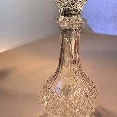 Vintage French Cristal d'Arques Longchamp Decanter and 6 Glasses Set