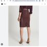 Reiss Reagan leather ponte pencil skirt in Berry 12 Image 9