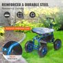 Garden Cart Rolling Workseat with Wheels, Gardening Stool for Planting, 360 Degree Swivel Seat, Wagon Scooter with Steering Handle Image 6