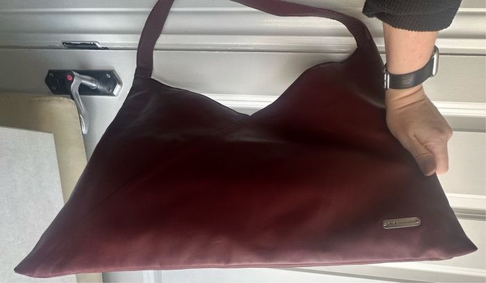 Burgundy leather bag from Muubaa