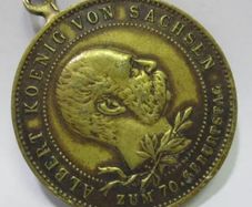 SAXONY, Kingdom. Medal. King Albert 1898 Commemorative