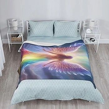 Soft Fleece Throw Blanket - 60x80 Inch Flannel Thick Fluffy Throw Blanket for Sofa Bed Couch or Chair, All Seasons Cozy Warm & Lightweight Blanket for Girls Kids Adults, Angel Pattern