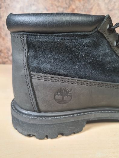 womens Timberland  NELLIE CHUKKA boots Black leather waterproof ankle boots Size UK 5.5 EU 38.5
