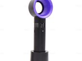 Portable Mini Bladeless Fan Handheld Desktop Mini USB Rechargeable Cooling Fan - Black / Purple
