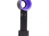 main image for ad Portable Mini Bladeless Fan Handheld Desktop Mini USB Rechargeable Cooling Fan - Black / Purple