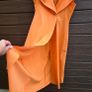 Stunning Orange Sleeveless Blazer Trench Midi Dress, size 14 Image 5