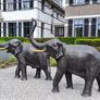 Pair of bronze elephants Image 3