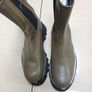 Zara Chunky  Leather   Calf Length Boots. S. 40 - 7.   B.N.W.T. Image 2
