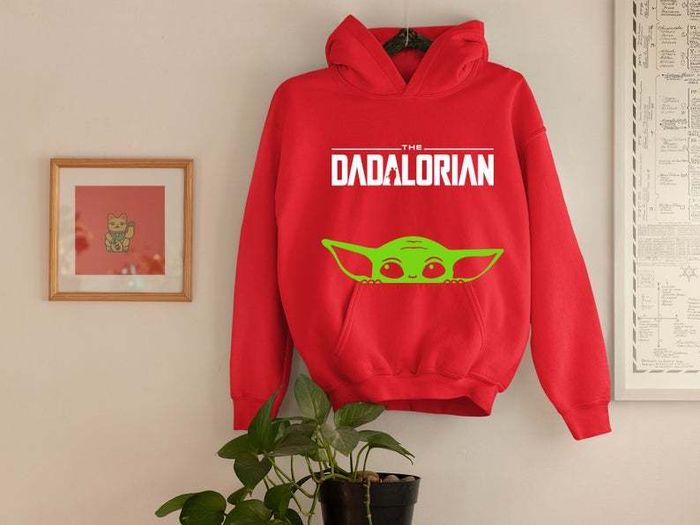 DADALORIAN Baby Yoda hoodie Mandalorian Inspired Hoodie Star Wars Gift Hooded Sweatshirt Star wars Shirt Mandalorian hoodie