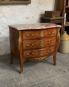 French Louis XV Revival Bombe Commode.