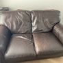 Italsofa brown leather 2 seater sofa Image 2