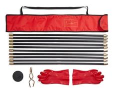 10M Drain Rod Kit with Heavy Duty Gloves & Carry Bag - Professional Flexible Drain Cleaner for Blocked Drains, Sinks, Toilets - Heavy Duty Brass Fittings, Easy Assembly