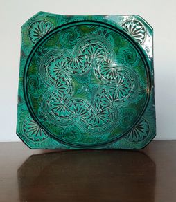 Vintage terracotta turkish serving dish