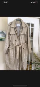 Windsmoor waterproof, raincoat, military cream beige camel pearlised moisture wicking trench coat size 20/46 xxl, xxxl