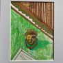 Original Art Roman Art Roman Door Knocker Interior Design Art contemporary Irish Art abstract painting Image 2