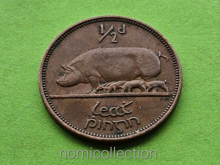 Ireland 1953 year Bronze Half Penny.