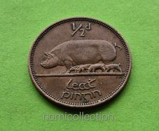Ireland 1953 year Bronze Half Penny.