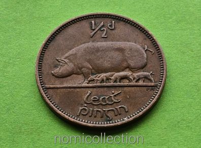 Ireland 1953 year Bronze Half Penny.