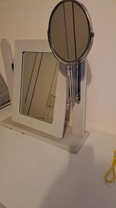 Vanity mirror and stool