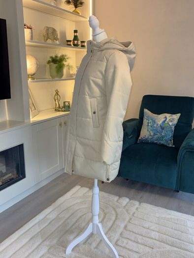 Ladies Oatmeal Hooded Coat from Vero Moda, Size Xs UK 6-8 / EU 34-36