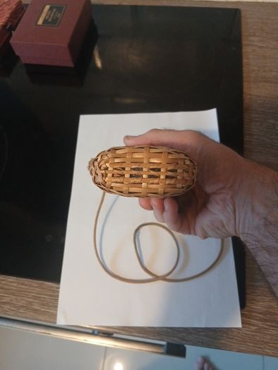 Title: Vintage French Lourdes Wicker