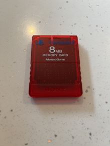 Red Sony ps2 memory card magic gate 8 mb