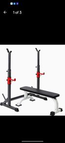 Squat Rack + Flat Bench Combo