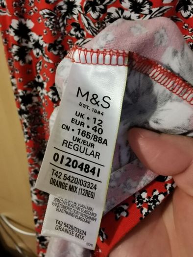 M&S floral print dress UK 12