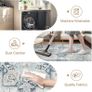 Large Washable Rugs for Living Room 200x290cm, Extra Large Area Rug, Vintage Boho Rugs, Low Pile, Non-Shedding, XXL Carpet, Traditional Oriental Design, Dining Room, Home Office, Bedroom Image 6