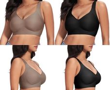Brand New WANAFREE Women's Wireless Bras Seamless Comfort Bralette Anti-Sagging Bra with Pad