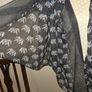 Ladies dark grey scarf with elephants Image 5