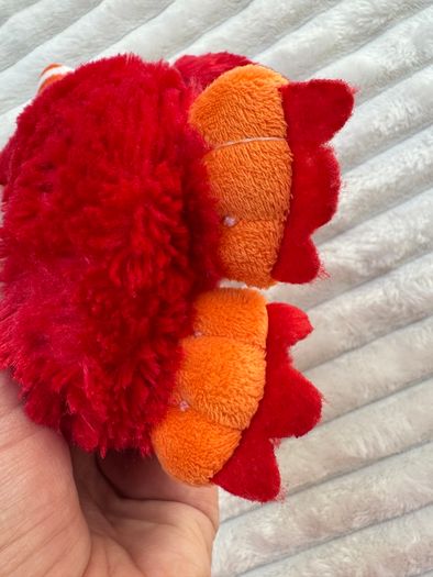 Keel Toys Monsterous Bullseye Plush Red Monster Striped Horns Halloween Used Please look at the pictures