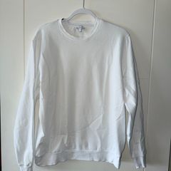 Reiss Men's White Textured Crew Neck Jumper - size large
