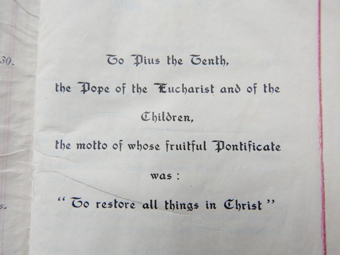 Vintage Catholic pocket prayer manual titled The Voice of the Church, compiled by Father Aloysius, O.S.F.C., and published in Dublin by M.H. Gill & Son, Ltd.