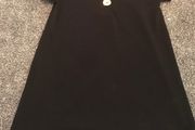 Black Dress with large gold buttons