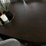 210cm Dark Brown Oak Dining table, Ex Display Like New Image 4