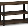 TURN-N-TUBE TV Stand, 3-Tier Entertainment Center with Open Shelves, TV Console for TV up to 50 Inch, for Living Room, Bedroom, Columbia Walnut Image 3